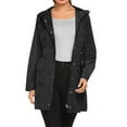 thumbnail image 4 of Duoif Rain Jacket Women, Women's Raincoats with Hood Windbreaker with Belt Lightweight Long Rain Jackets Outdoor Trench Coat Jackets for Women Black L, 4 of 7