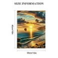 thumbnail image 2 of EastSmooth X0775 Wall Art Decor Canvas Print Picture Sunset Over The Rocks in California 1 Panel Sea Ocean Waves Artwork for Office Bedroom Home Decoration Stretched and Framed Ready to Hang, 2 of 5
