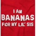 thumbnail image 2 of Bananas Little Sister Cute Big Sis Romper Boys or Girls Infant Baby Brisco Brands 24M, 2 of 6