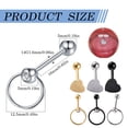 thumbnail image 3 of SeekLGT Tongue Rings Surgical Steel Heart Shape Body Piercing Jewelry for Women 14G Barbell Silver Tongue Piercing Stud Nickel Free 1pc, 3 of 8