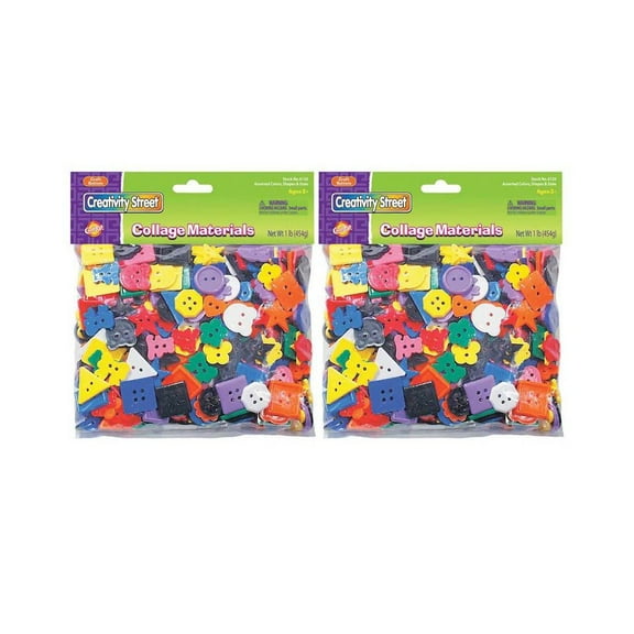 Creativity Street CK-6120-2 Plastic Buttons 1Lb Bag (2 PK)