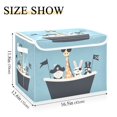 thumbnail image 5 of Yayeee Collapsible Cube Storage Bin with Lid Fabric Closet Decorative Basket with Handles, Pirate Animals, 5 of 7
