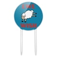 thumbnail image 1 of Acrylic Ewe Wish You Funny Humor Cake Topper Party Decoration for Wedding Anniversary Birthday Graduation, 1 of 7