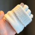 thumbnail image 4 of Guantes de invierno cálidos para mujer con pantalla táctil, guantes térmicos de punto cable con forro polar de lana para clima frío, 4 of 6