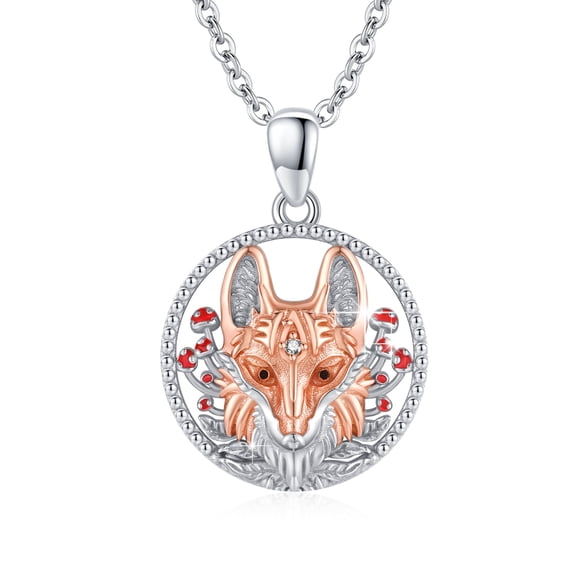 AOVEAO Fox Pendant Necklace 925 Sterling Silver Necklaces Charms Birthday Xmas Gifts Fashion Jewelry for Women Mom