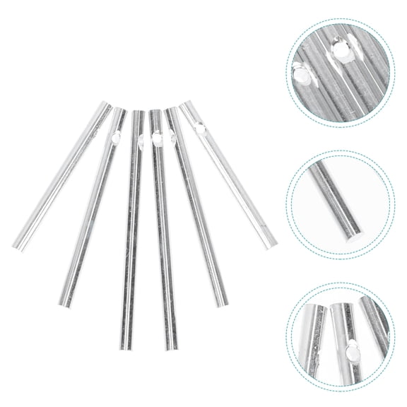Toyandona 15Pcs Plated Silver Aluminum Wind Chime Tubes for Outdoor DIY Wind Chime Supplies