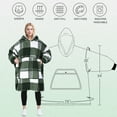 thumbnail image 7 of Catalonia Plaid Oversized Wearable Blanket Hoodie Sweatshirt, Comfortable Sherpa Lounging Pullover for Men Women Wife Girlfriend, 7 of 7