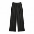 thumbnail image 5 of Aimik Women's High Waist Pleated Wide Leg Pants Straight Leg Dress Trousers Fashion Work Office Business Pant with Pockets, 5 of 5