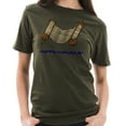 thumbnail image 3 of Big Size Hanukkah Scroll Graphic Design Unisex Ring Spun Cotton Vintage Short Sleeve Crewneck Tee Shirt - Vintage Olive XL, 3 of 4