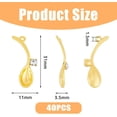 thumbnail image 2 of 40Pcs Rhinestone Kitchen Charms Golden Spoon Pendants Cooking Tableware Alloy Gold Plated Pendants for DIY Bracelet Jewelry Making Hole: 1.5mm for making, 2 of 7