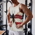 thumbnail image 5 of Cauagu American Flag Butterfly Wall Print Men's Sleeveless Muscle Shirts,Tank Tops Quick Dry Workout Tank Top Gym Muscle Tee Fitness Bodybuilding T Shirt for Men-Small, 5 of 7