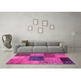 thumbnail image 3 of Ahgly Company Indoor Rectangle Patchwork Pink Transitional Area Rugs, 7' x 9', 3 of 4