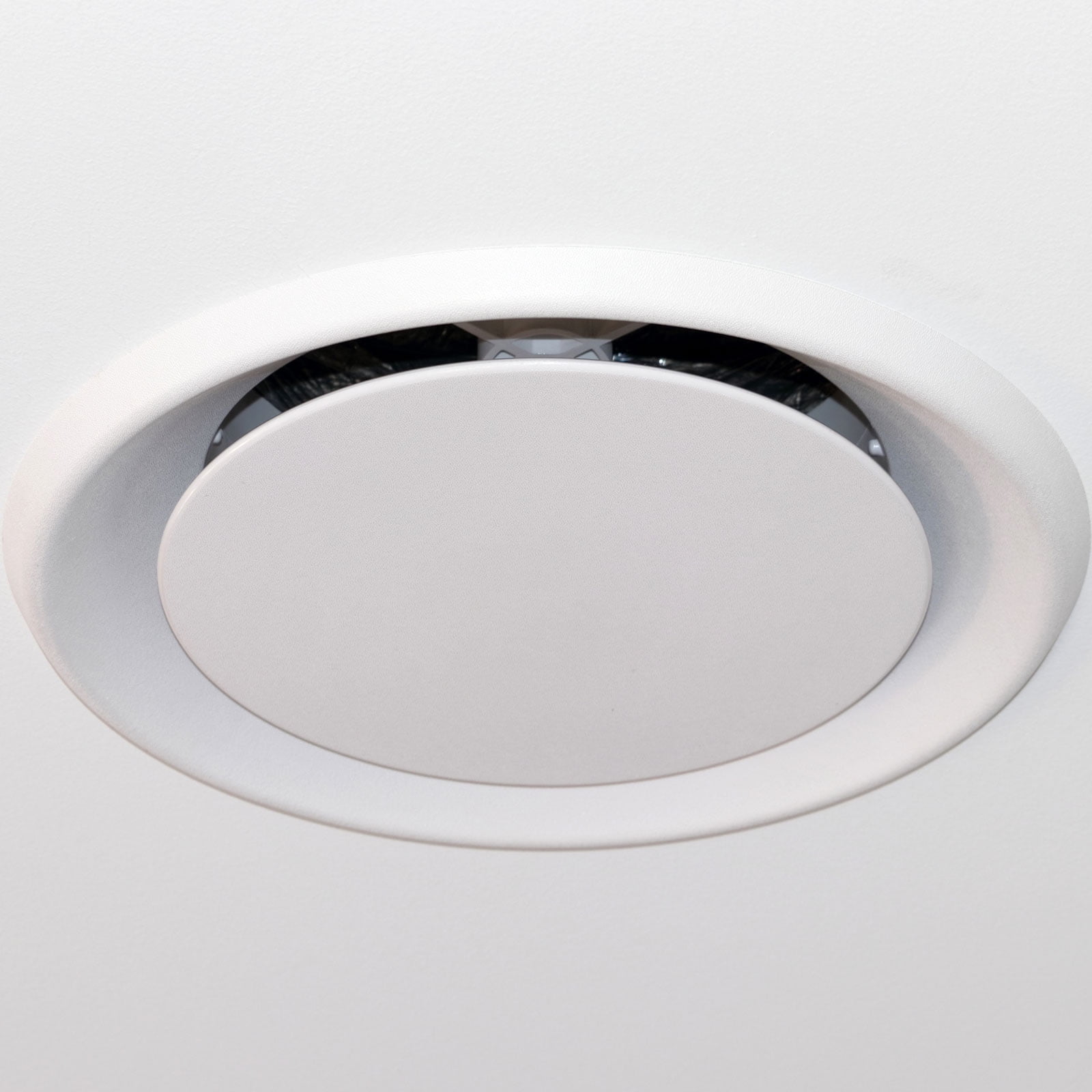 Uxcell 4" Round Air Vent Spring Loaded ABS Adjustable Soffit Exhaust Vent for Home Office Ventilation White Black