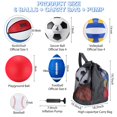 thumbnail image 2 of Juego de pelotas multideporte Realspring de 6 piezas con bolsa y bomba, 2 of 6