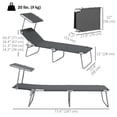 thumbnail image 3 of Outsunny 2 Pcs Chaise Longue d'Extérieur, Chaise Longue Pliante Réglable, Gris, 3 of 10