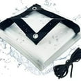 thumbnail image 2 of PONPRNGY Transparent Outdoor Windproof Tarpaulin Thickened Waterproof Cloth Pe Material Tear Plastic Cloth Rainproof Sunproof Tarpaulin, 2 of 9