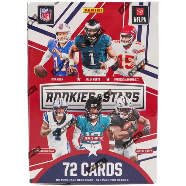 2025 Panini Rookies & Stars Football 6-Pack Hobby Blaster Trading Card Box (1 Autograph or Memorabilia Card Per Box)