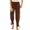 thumbnail image 3 of Kureaily Ankle Banded Pants Boys Kids Renaissant Halloween Classical Gothic Soild Trousers/ 16-18 Years/ Big Kid (Brown), 3 of 4