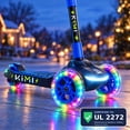 thumbnail image 4 of KIMI 2026 Kids Electric Scooter, UL 2272 Certified Safe Christmas Gift, 3-Wheel Foldable, Light-Up LED Wheels, 5 MPH, Ages 2-12, Blue, 4 of 11