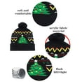 thumbnail image 4 of Beautynvta LED Christmas Hat, Light Up Unisex Pattern Knitted Beanie Holiday Hat with Pom Poms, Colorful Flashing Cap Winter Warm Snow Hat for Holiday Xmas Christmas Party Supplies, 4 of 6