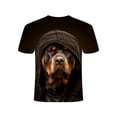 thumbnail image 2 of Cool Dog Pattern Print Men's Comfy T-shirt, Graphic Tee Men's Summer Clothes, Men's Outfits, 2 of 5