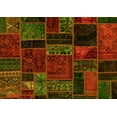 thumbnail image 1 of Ahgly Company Machine Washable Indoor Rectangle Oriental Yellow Modern Area Rugs, 3' x 5', 1 of 4