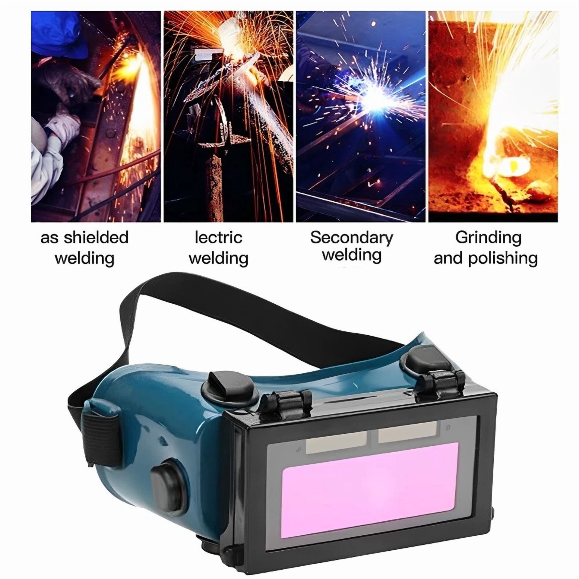 CRESTIN- Solar Powered Auto Darkening Welding Glasses Welder Mask Helmet Eyes Goggles