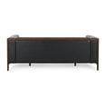 thumbnail image 5 of Elias Contemporary Faux Leather Tufted 3 Seater Sofa, Midnight Black and Espresso, 5 of 11
