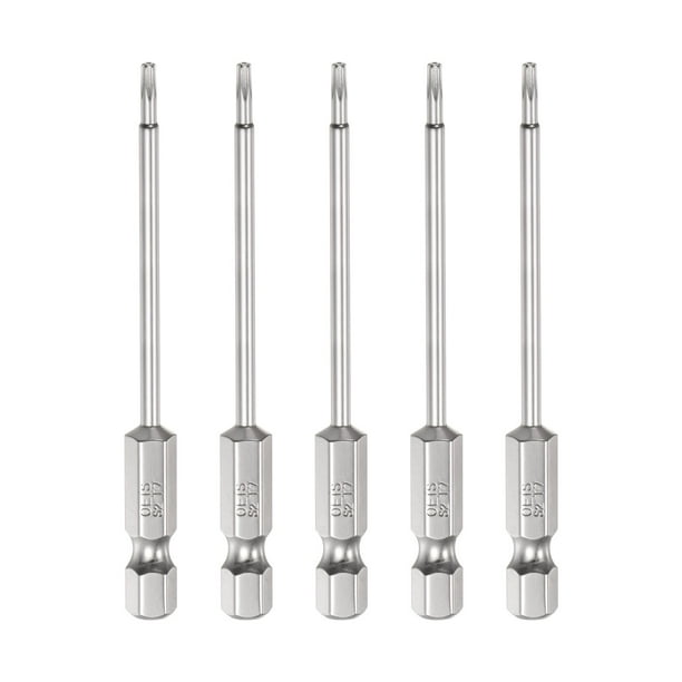 Bit de Torx de seguridad con vástago hexagonal, brocas de Torx Star S2 de acero magnético, bit de destornillador resistente a manipulaciones, T7