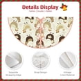 thumbnail image 4 of Daiia Chicken Cartoon Drawing Merry Christmas Tree Skirt , Xmas Large Lace-up Tree Skirt, Santa Snowflakes Rustic Home Decorations New Year Party Farmhouse Decor-30", 4 of 7