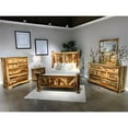 thumbnail image 5 of Porter Designs Crossroads Solid Sheesham Wood Queen Bed in Natural, 5 of 5