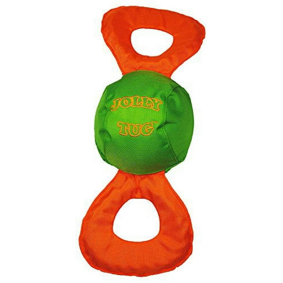 Jolly Pets Jolly Tug Dog Tug and Squeak Toy, Large (Assorted Colors) (JT05)