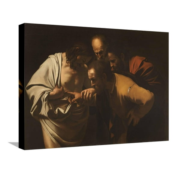 Art.com The Incredulity of Saint Thomas, 1600-1601 Stretched Canvas Print Wall Art, 24" x 18"