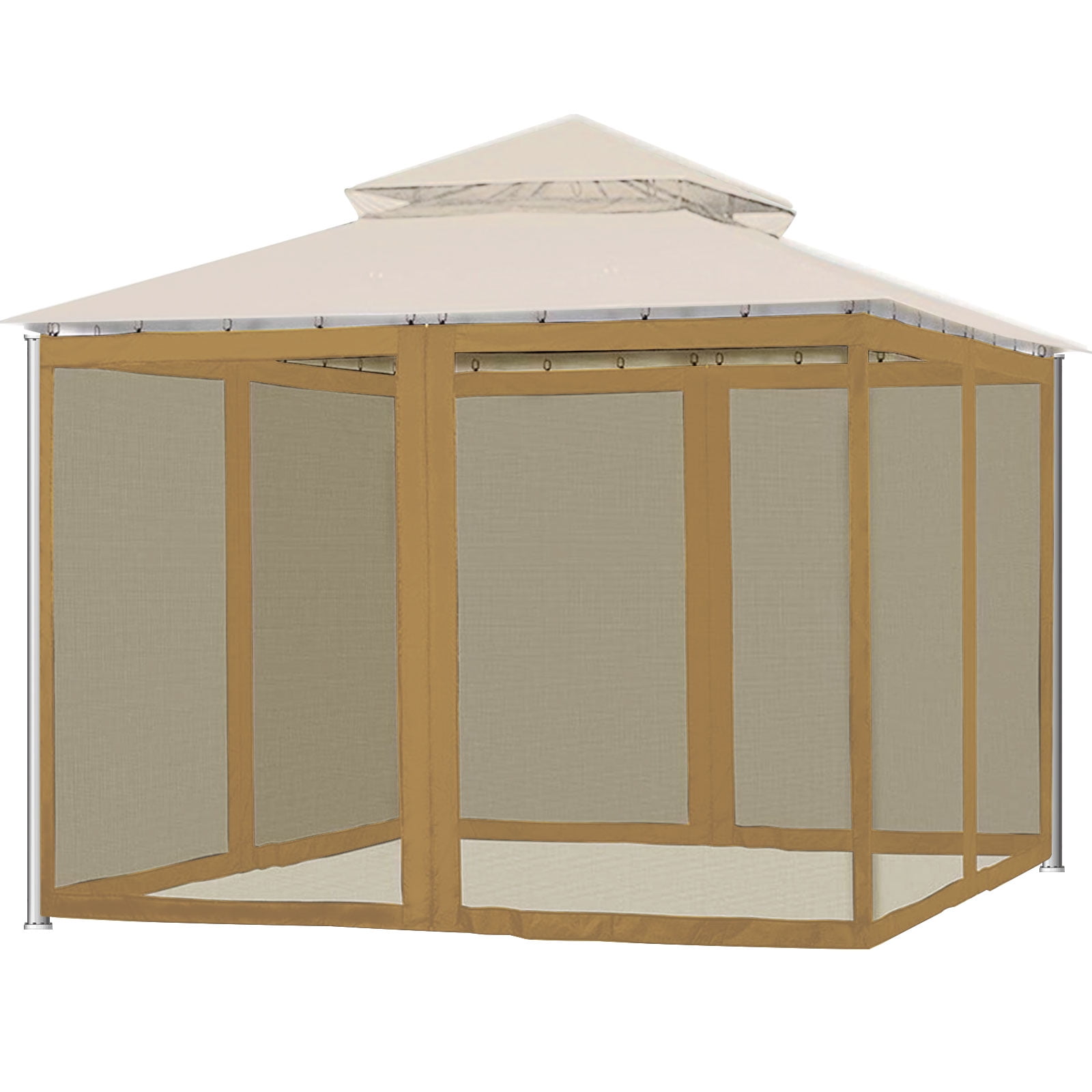 Universal Replacement Mosquito NettingOutdoor Mesh Netting Screen 4Panel Sidewall Curtain with