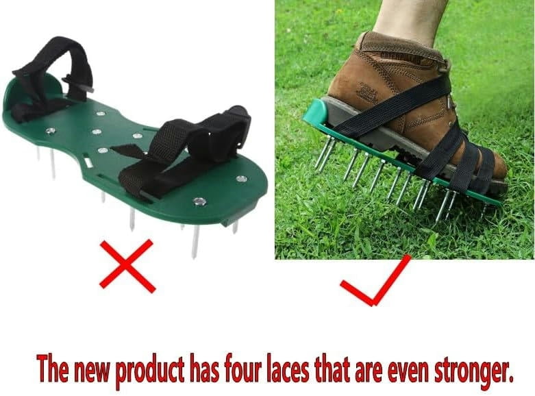 Lawn Aerator Shoes 1 Pair Grass Spiked Gardening Walking Revitalizing Lawn Aerator Sandals Nail Shoes Yard Garden Tool Scarifier Cultivator