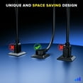 thumbnail image 2 of Maximm 360° Rotating Flat Plug Extension Cord 10 ft Black, with Removable Hook, 16AWG Indoor Use, UL Certified, 2 of 8