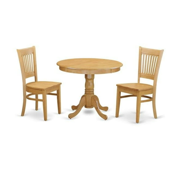 Small Kitchen Dining Table & 2 Chair, Oak