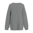 thumbnail image 3 of Hpapadks V Neck Sweatshirt Women Hoodless Casual Long Sleeve Sweatshirt Lightweight Soft Pullover Top Grey L, 3 of 5