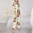 thumbnail image 3 of Goofa Sloth Yoga Printed Women’s 2 Piece Pajama Set Super,Pajamas Women's Long Sleeve Sleepwear Soft Button Down Loungewear Pjs Lounge Set Nightwear-XX-Large, 3 of 9