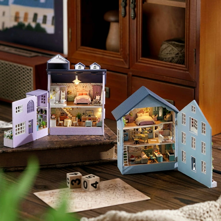 Diy Handmade Wooden Dollhouse Miniature House