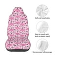 thumbnail image 4 of Wukai Cute Watermelon Flamingo Full Set Car Seat Covers with Soft Padding Universal Auto Front Seats Protector and Cushion Mat, 4 of 5