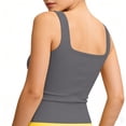 thumbnail image 3 of Sleeveless Slim-Fit Tank Top for Women Square Neck Solid Color Cami Soft Breathable Stretchy Basic Layering Top for 2026 Daily Casual Wear, 3 of 7