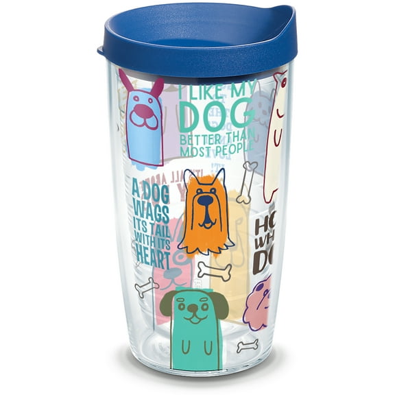 Tervis  Dog Sayings Made in USA Double Walled Insulated Travel Tumbler, Classic - 16oz