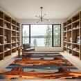 thumbnail image 2 of ODIKA 6'x9' Machine Washable Non-Slip Area Rug, Southwestern Burnt Orange High Traffic Rug, Orange, 1173885, 2 of 7