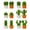 (Set of 12), Mini Cactus, variant on Wrapables Novelty Refrigerator Magnets for Kitchen, Whiteboards, Cabinets, and Lockers (Set of 12), Mini Cactus