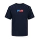 thumbnail image 3 of JACK&JONES Camiseta para hombre, paquete de 3 - JJECORP GRAPHIC TEE SS 3PK, manga corta, algodón Negro/Azul oscuro/Blanco M (Medium), 3 of 7
