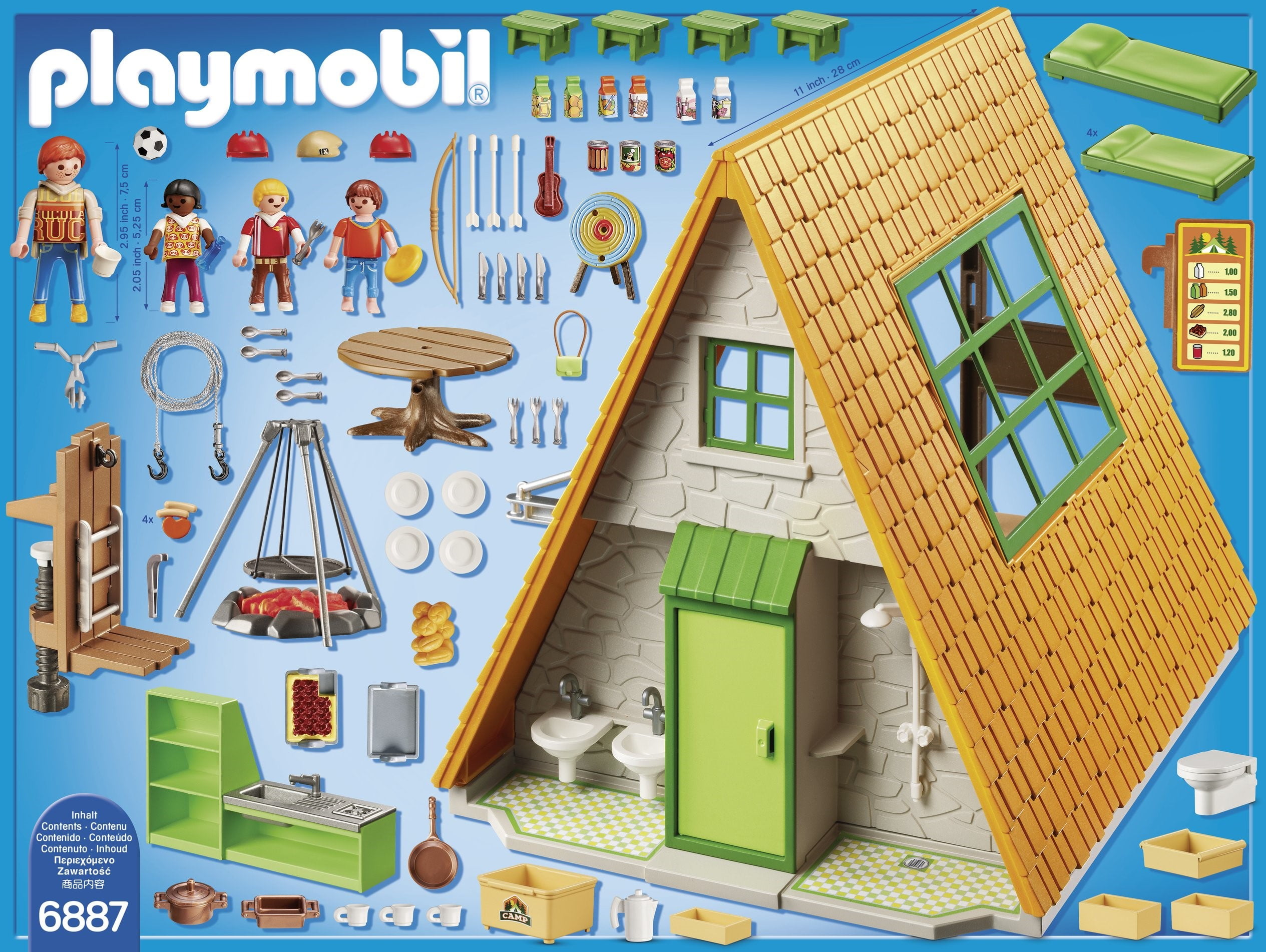 Playmobil Outdoor Camping Lodge With Zip Line 6887 For Kids 4 10 Walmart Com Walmart Com