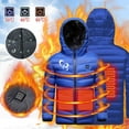 thumbnail image 2 of GPAECEAD Heated Jacket for Kids 2024 Soft Shell Electric Heating Jackets 19 Heating Zones Heated Coat Winter Warm Coats （4-15Years) Blue, 2 of 6