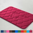 thumbnail image 2 of Yafa Home Fashion 1pc:24" X 35" Bath Rug, Memory Foam; Machine Washable, Water Absorbent & Non-Slip Bathmats(Burgundy), 2 of 6