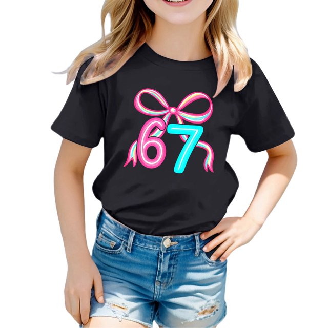 Shadoumai 67 Six Seven 6 7 Design Meme Drôle Mason 67 t-Shirts Enfants Design Graphique